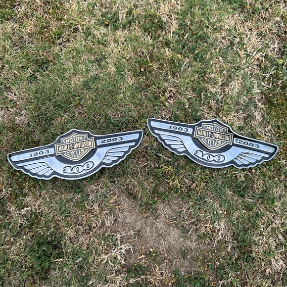 HARLEY DAVIDSON 1903-2003 100TH ANNIVERSARY GAS TANK EMBLEM - Picture 1 of 5